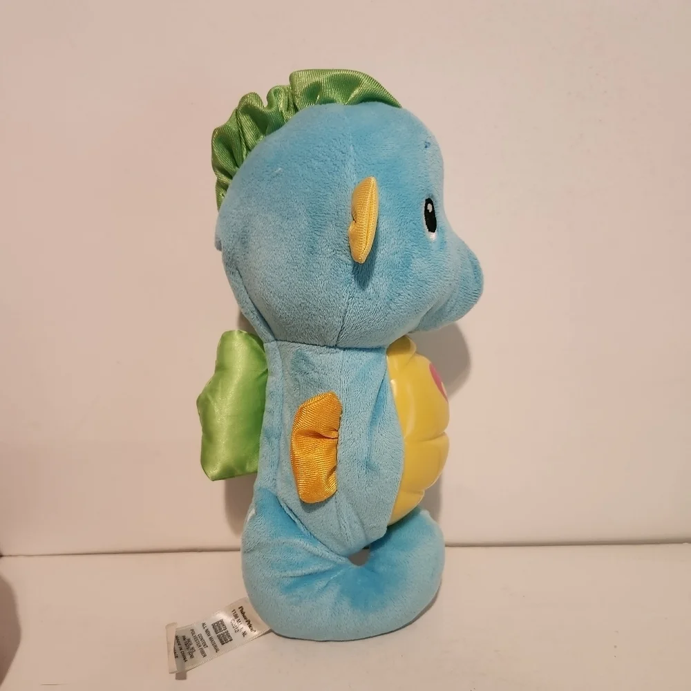 10” Fisher Price Soothe and Glow Seahorse Baby Lullaby Plush Stuffed Ani…
